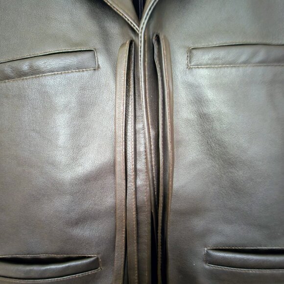 Full Grain Genuine Leather Vest Inspired by John Wayne - Picture 6 of 6